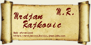 Mrđan Rajković vizit kartica
